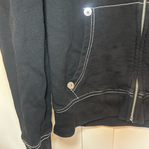 True Religion Black Zip-Up Hoodie - Picture 3 of 8